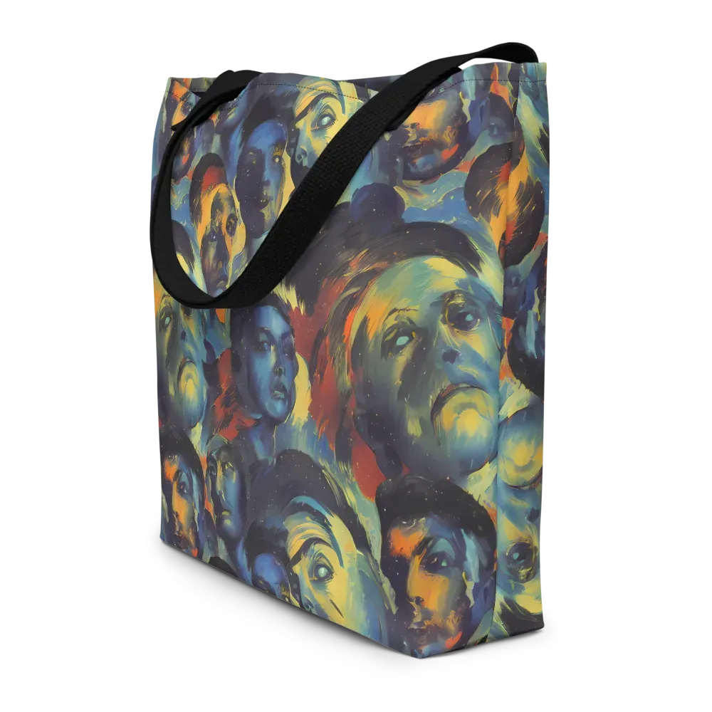 Vivid Visage on Large Tote Bag W/ Pocket — Front