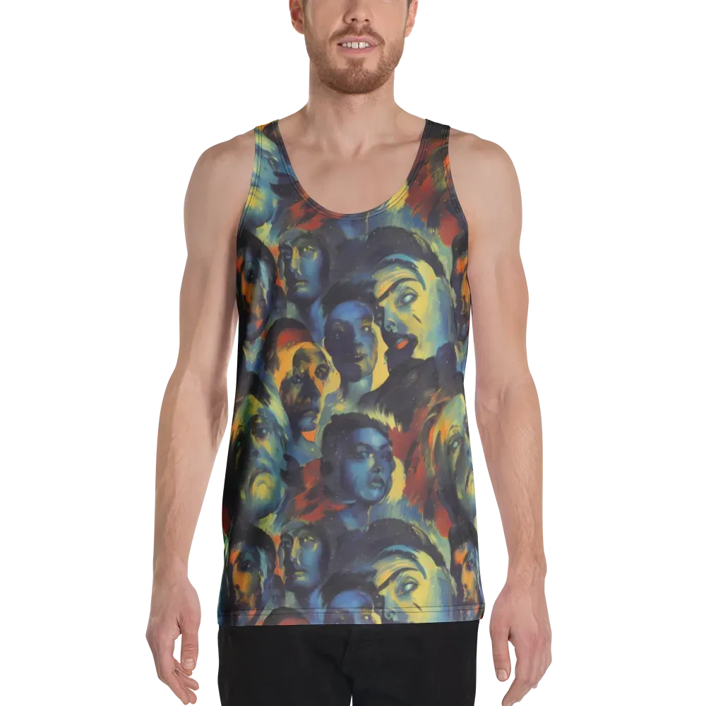 Vivid Visage on Men's Tank Top — Front
