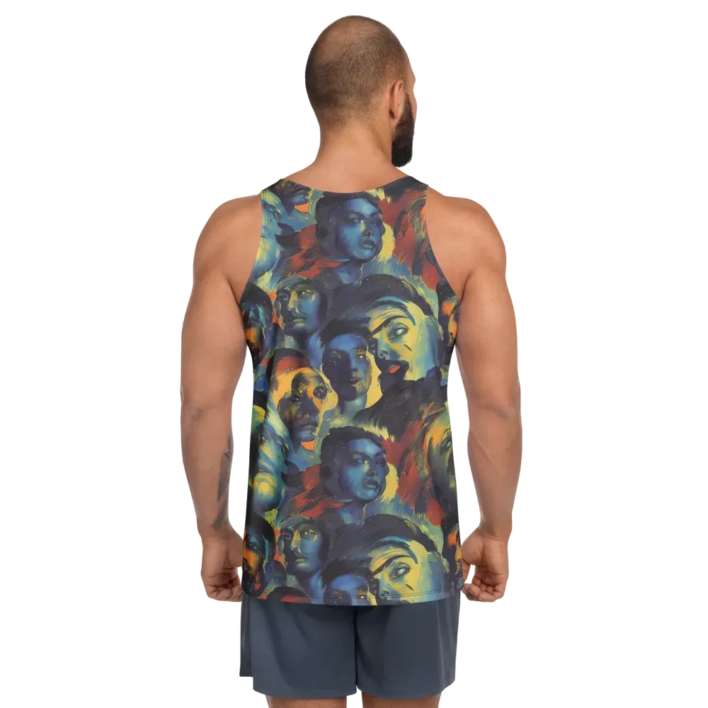Vivid Visage on Men's Tank Top — Back