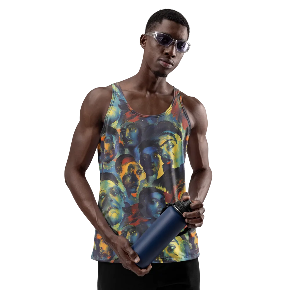 Vivid Visage on Men's Tank Top — Front