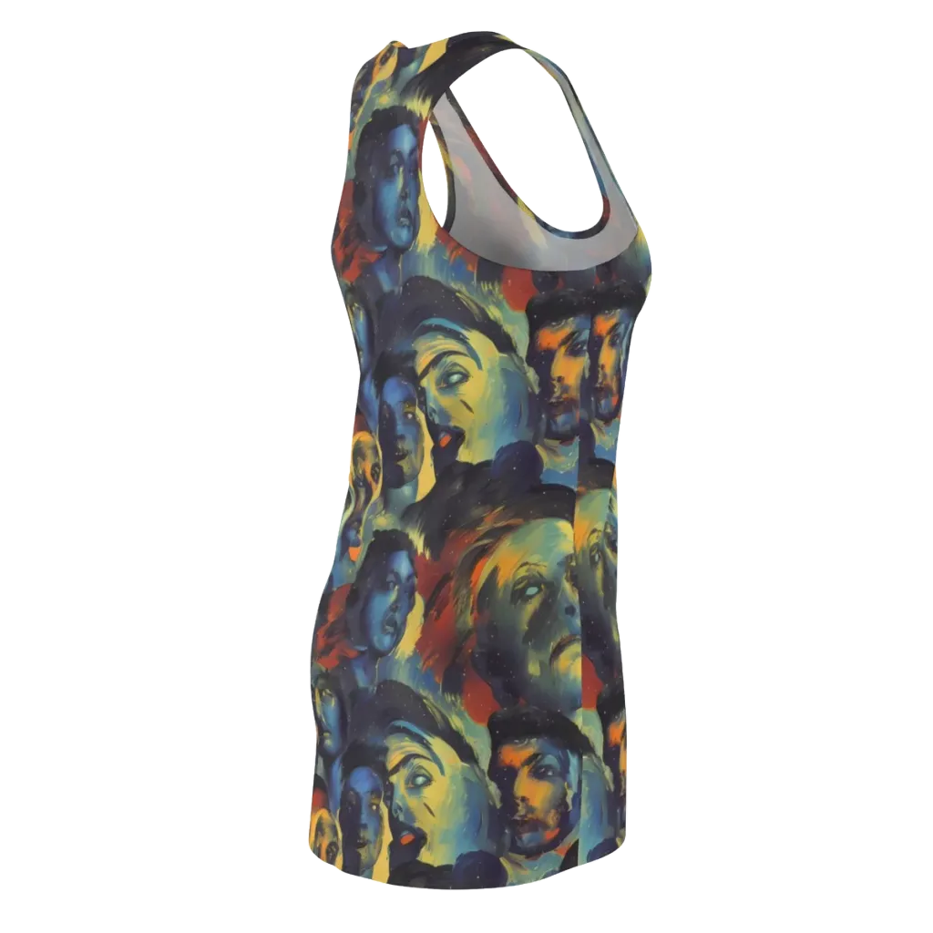 Vivid Visage on Racerback Dress — Back Side