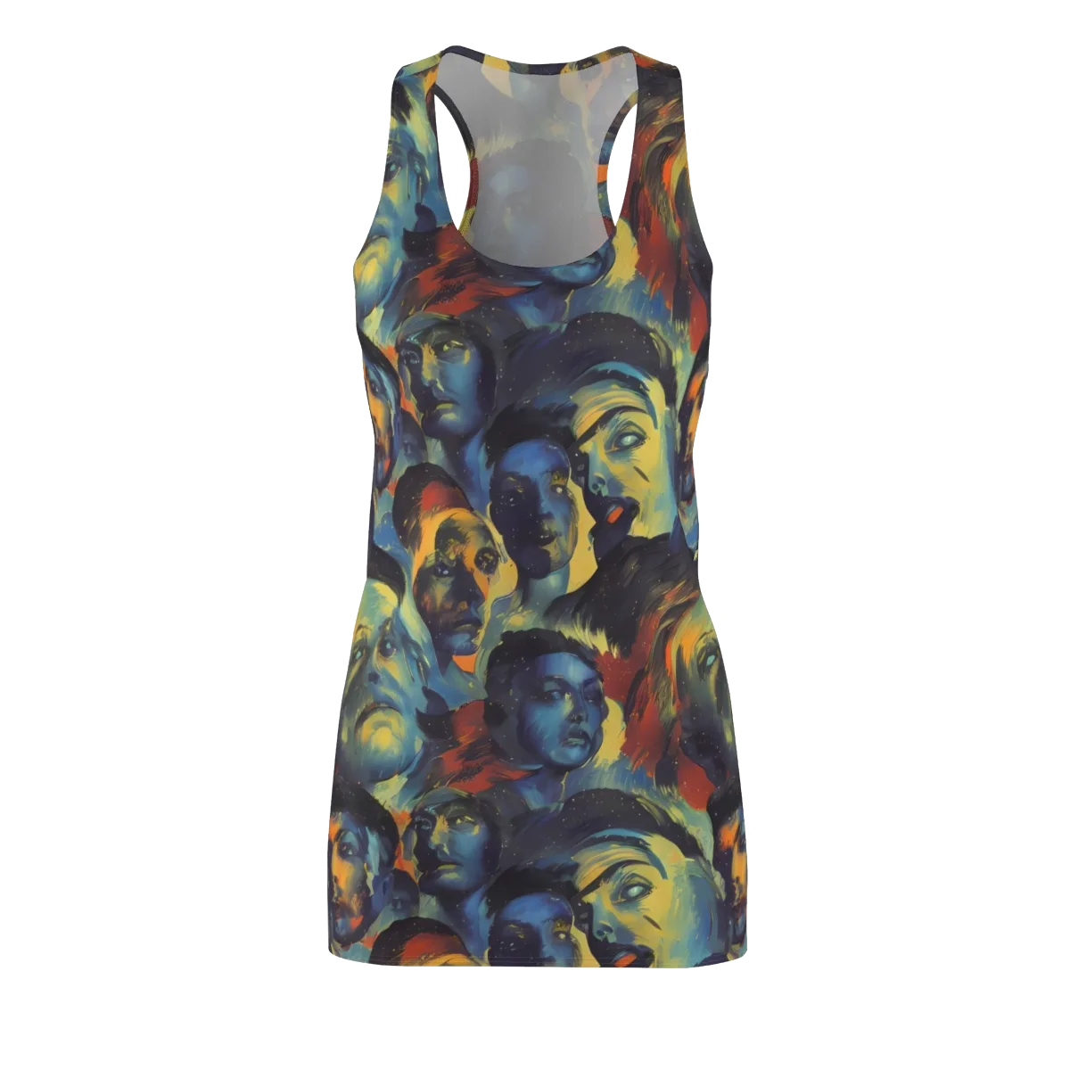 Vivid Visage on Racerback Dress — Front