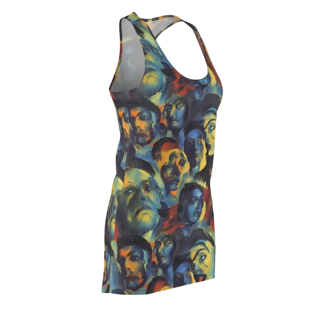 Vivid Visage on Racerback Dress — Front Side