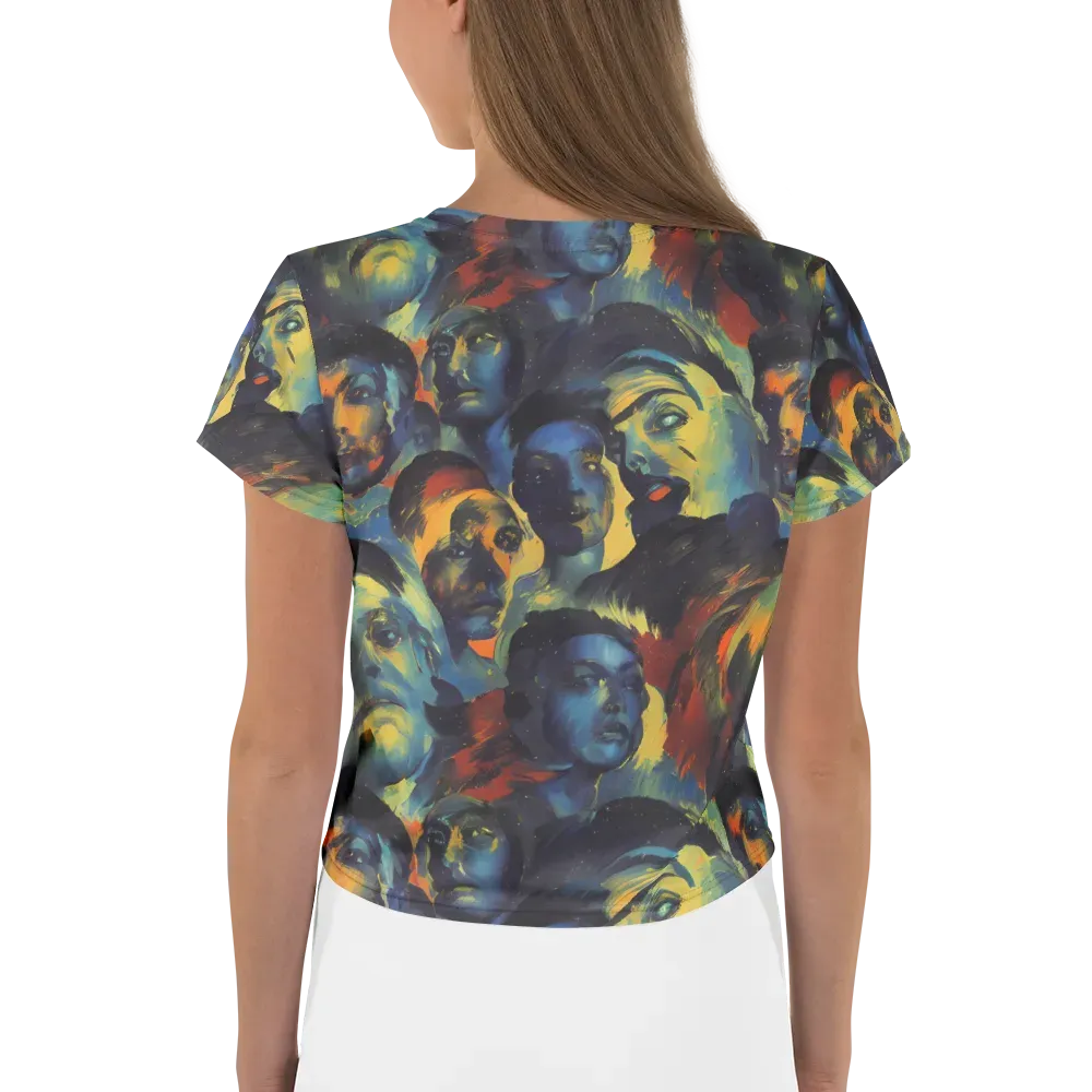 Vivid Visage on Crop Tee — Back