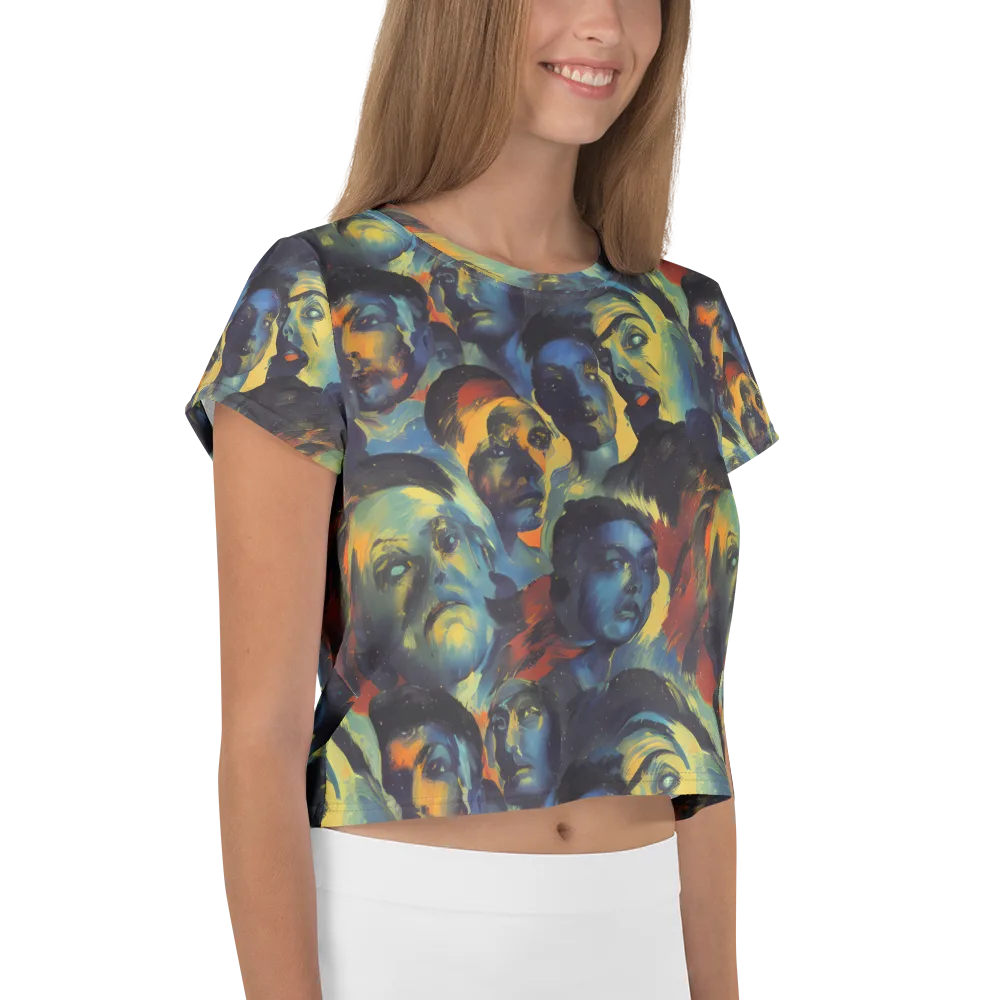 Vivid Visage on Crop Tee — Right