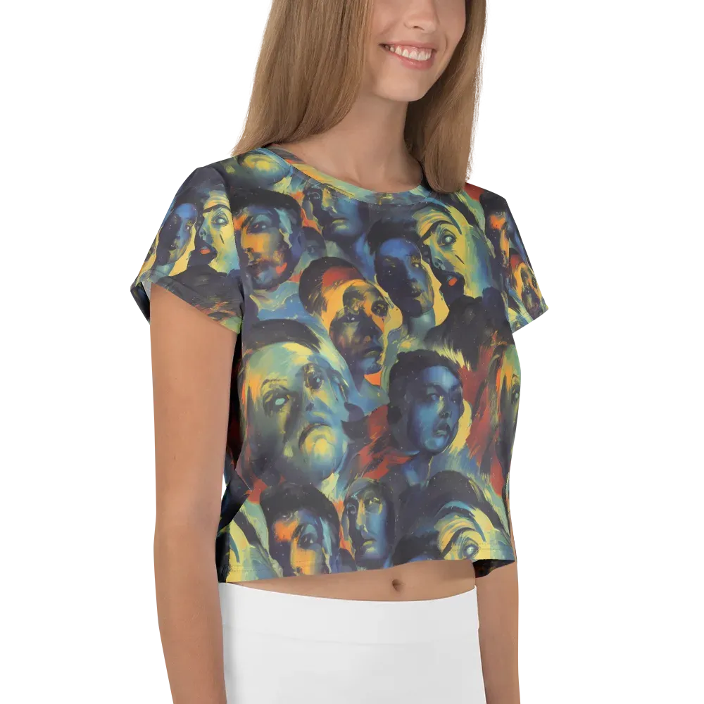 Vivid Visage on Crop Tee — Right