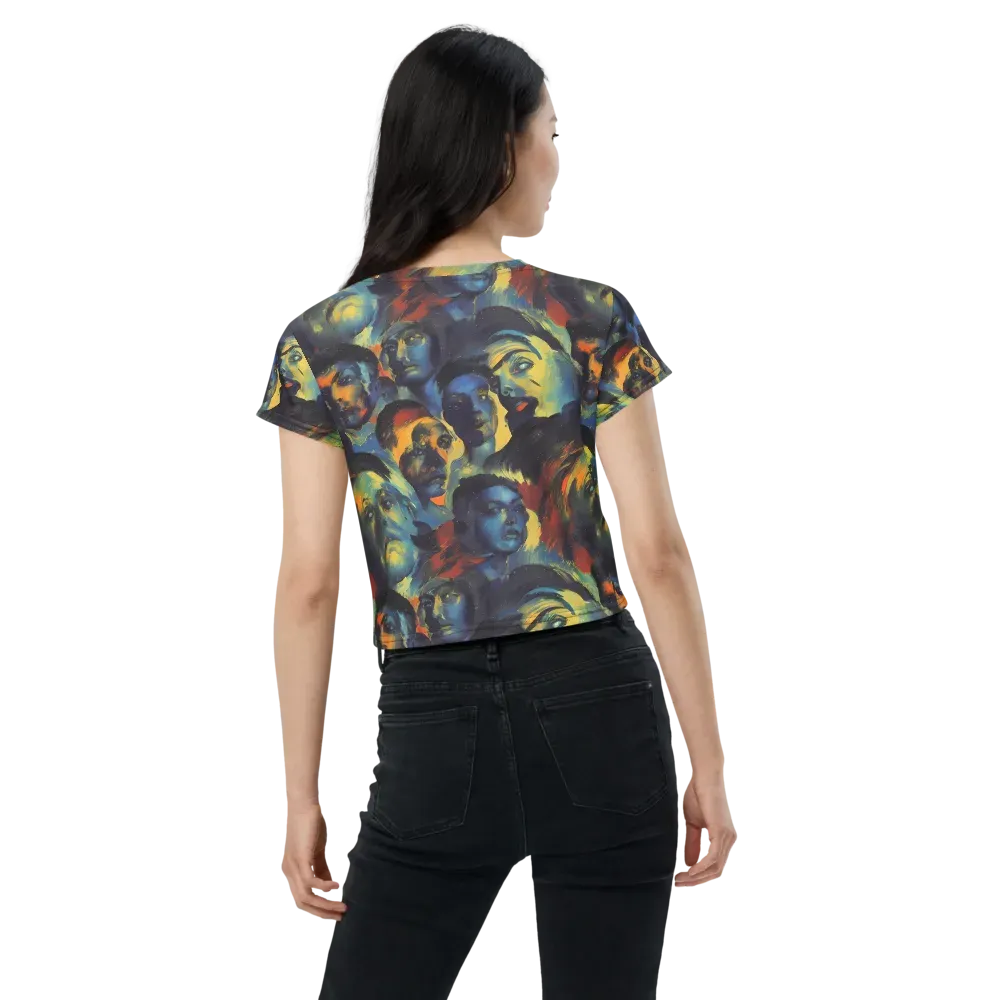 Vivid Visage on Crop Tee — Back