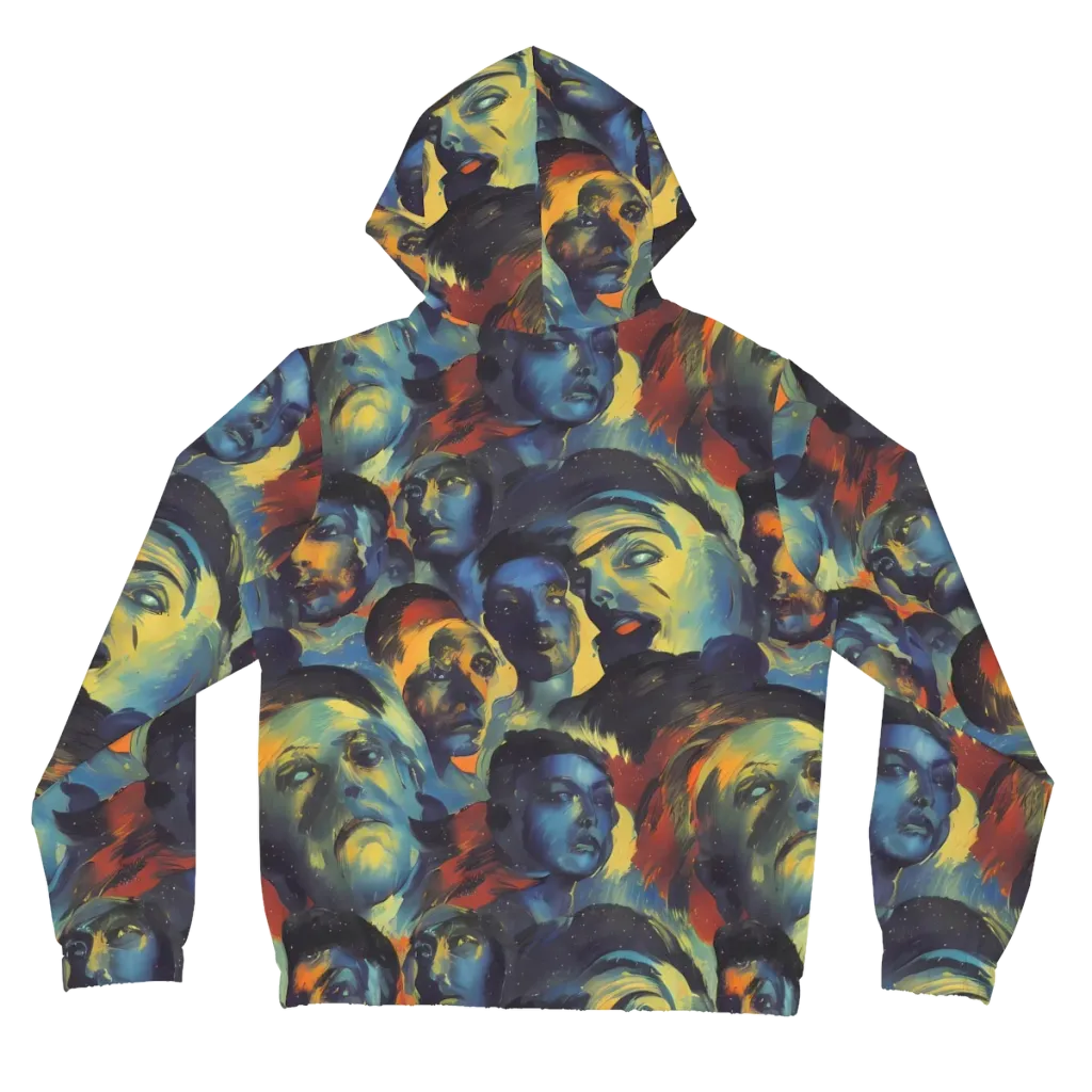 Vivid Visage on Women's Full-Zip Hoodie — Back