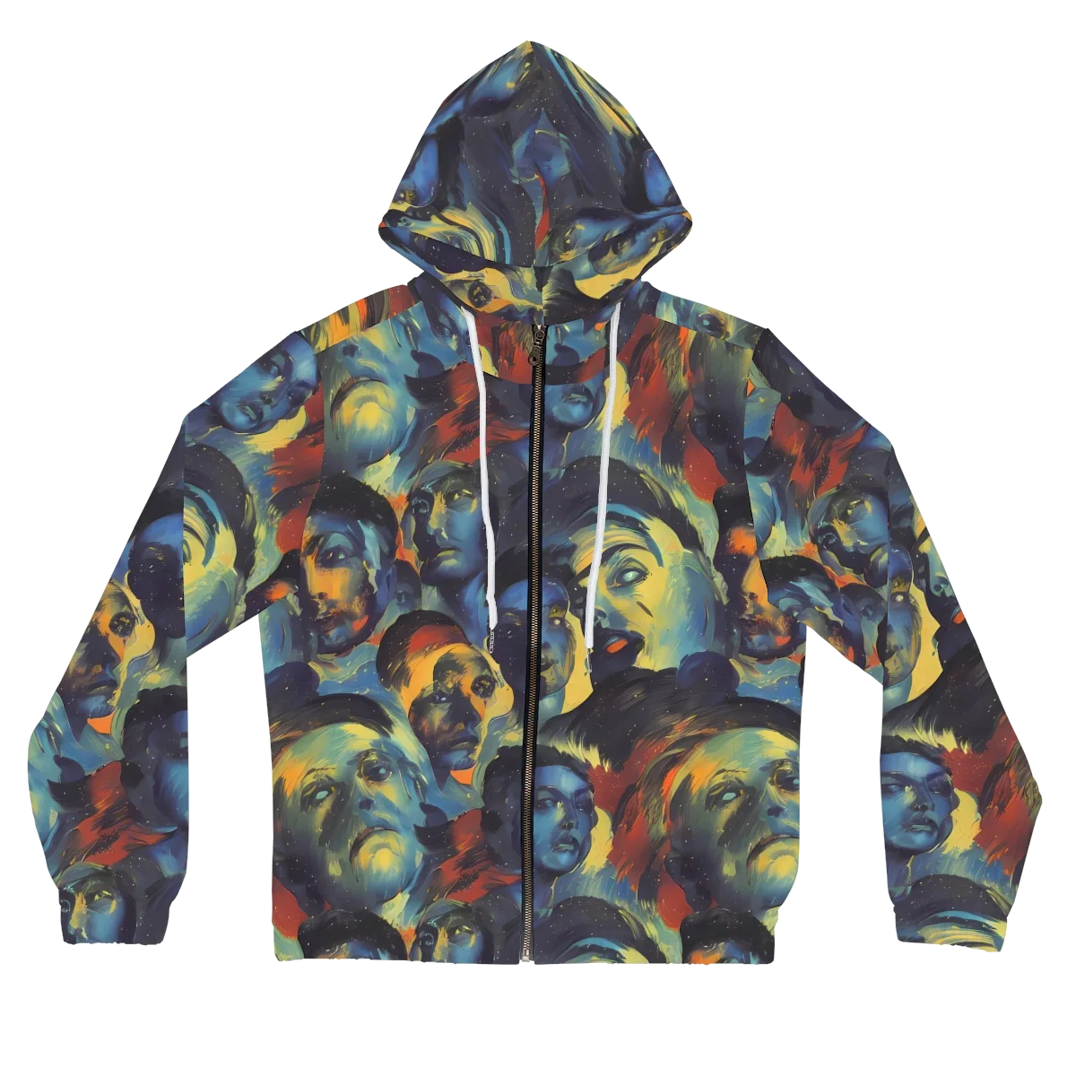 Vivid Visage on Women's Full-Zip Hoodie — Front