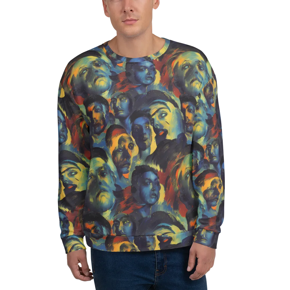 Vivid Visage on Sweatshirt — Front