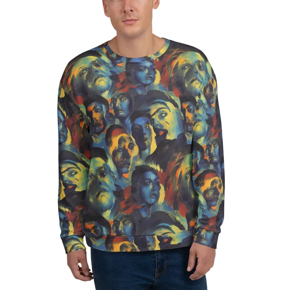 Vivid Visage on Sweatshirt — Front