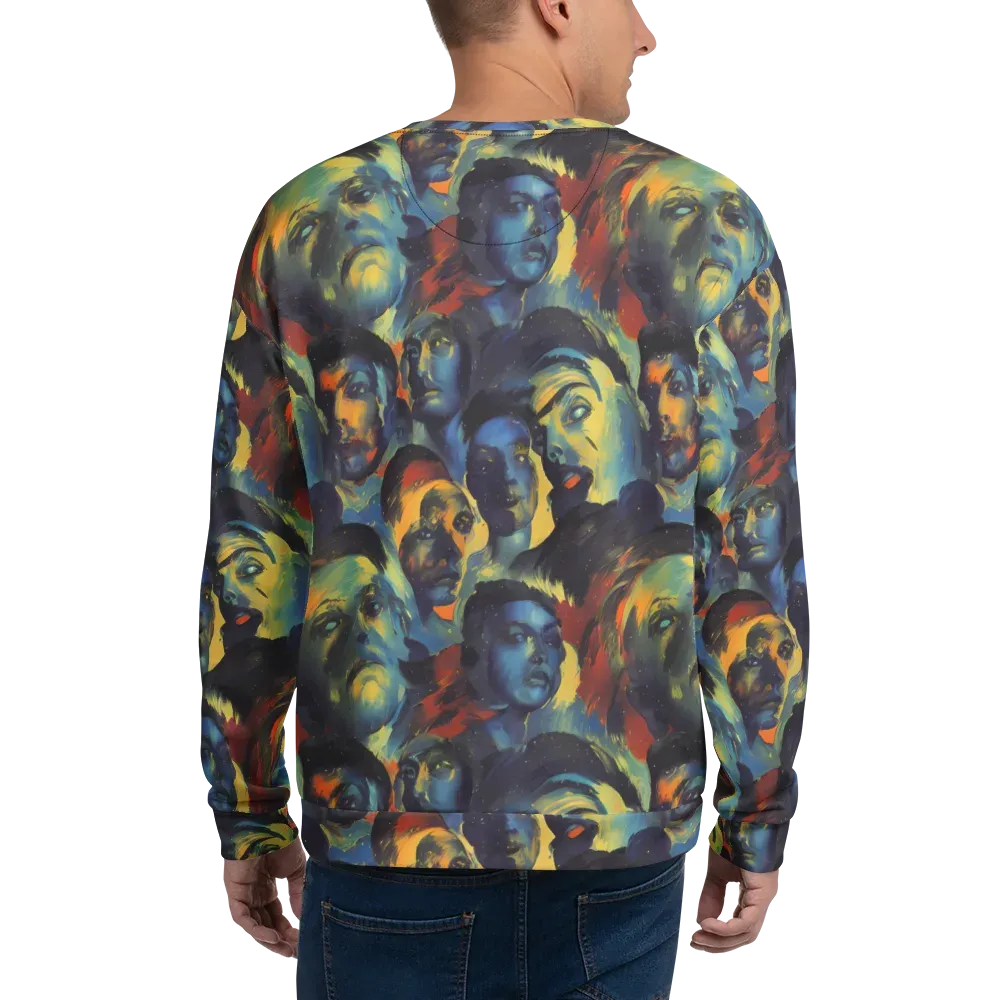 Vivid Visage on Sweatshirt — Back