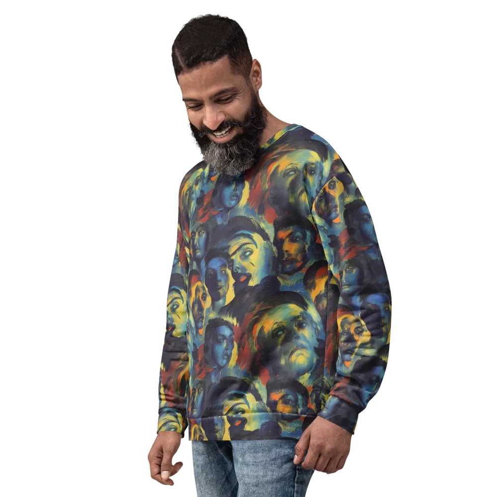 Vivid Visage on Sweatshirt — Left Front