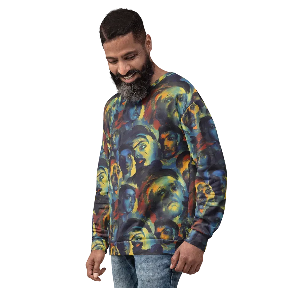 Vivid Visage on Sweatshirt — Left Front