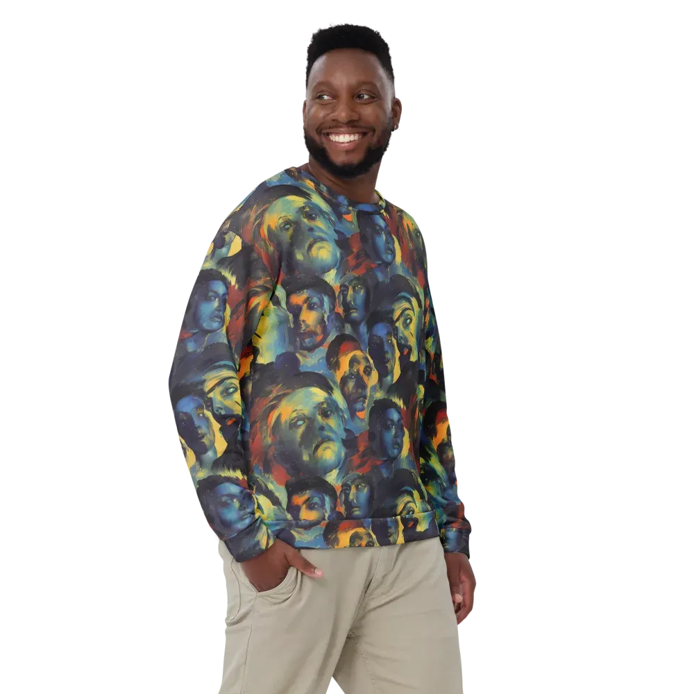 Vivid Visage on Sweatshirt — Front
