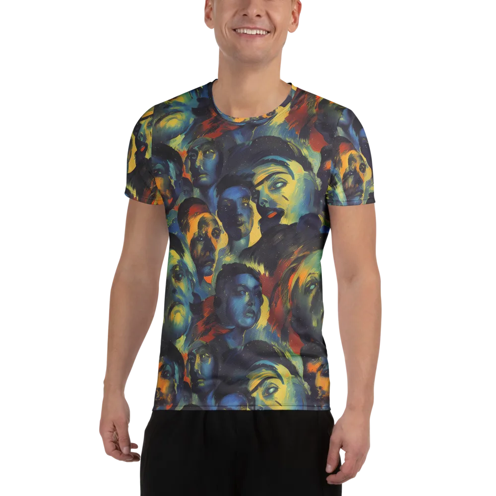Vivid Visage on Men's Athletic T-Shirt — Front