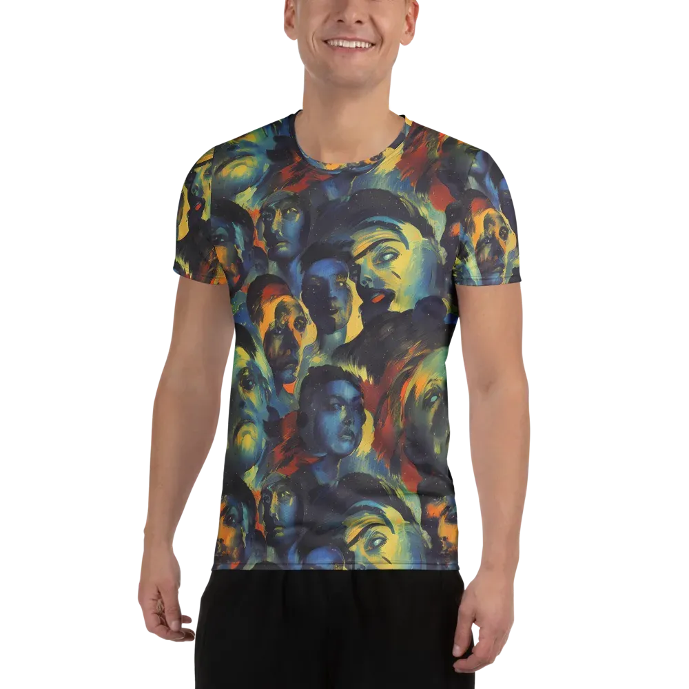 Vivid Visage on Men's Athletic T-Shirt — Front