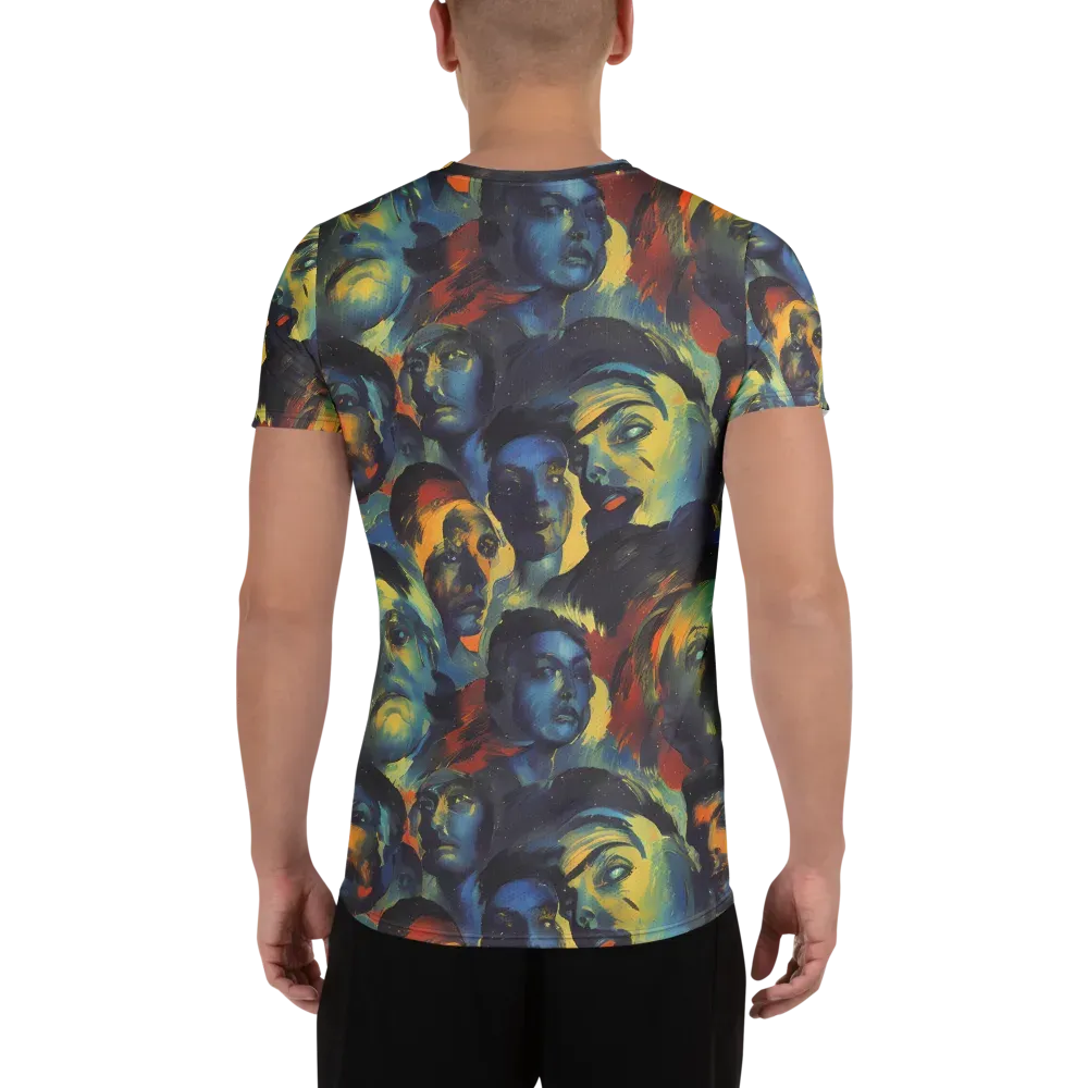 Vivid Visage on Men's Athletic T-Shirt — Back