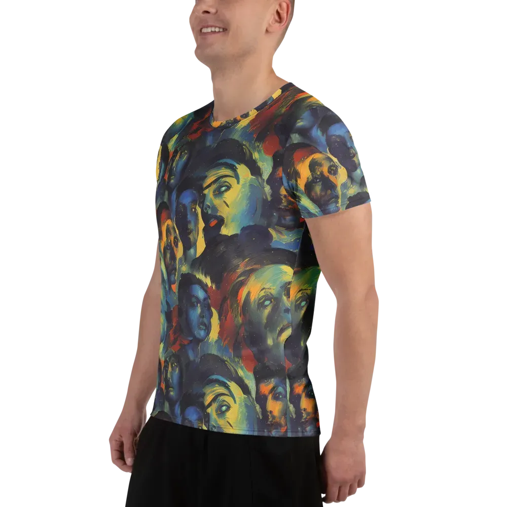 Vivid Visage on Men's Athletic T-Shirt — Left