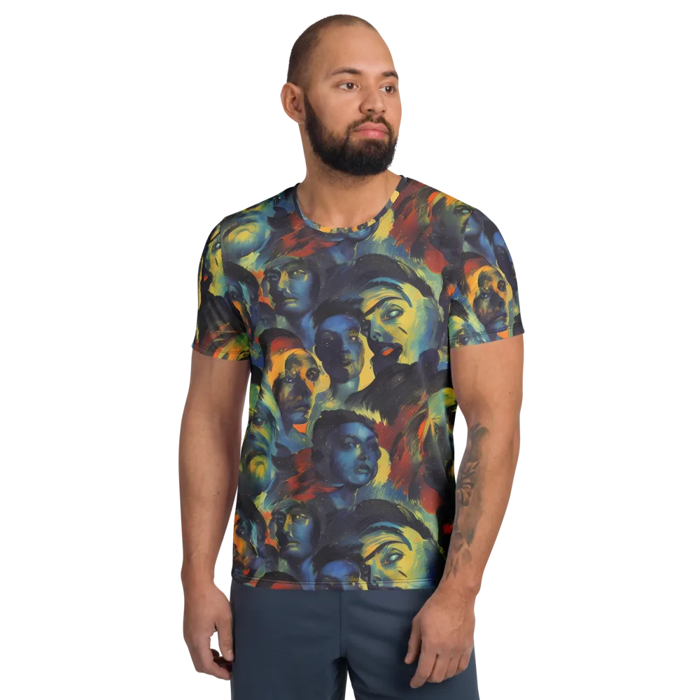 Vivid Visage on Men's Athletic T-Shirt — Front