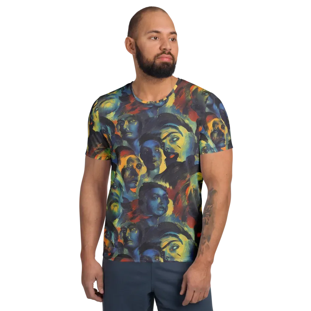 Vivid Visage on Men's Athletic T-Shirt — Front