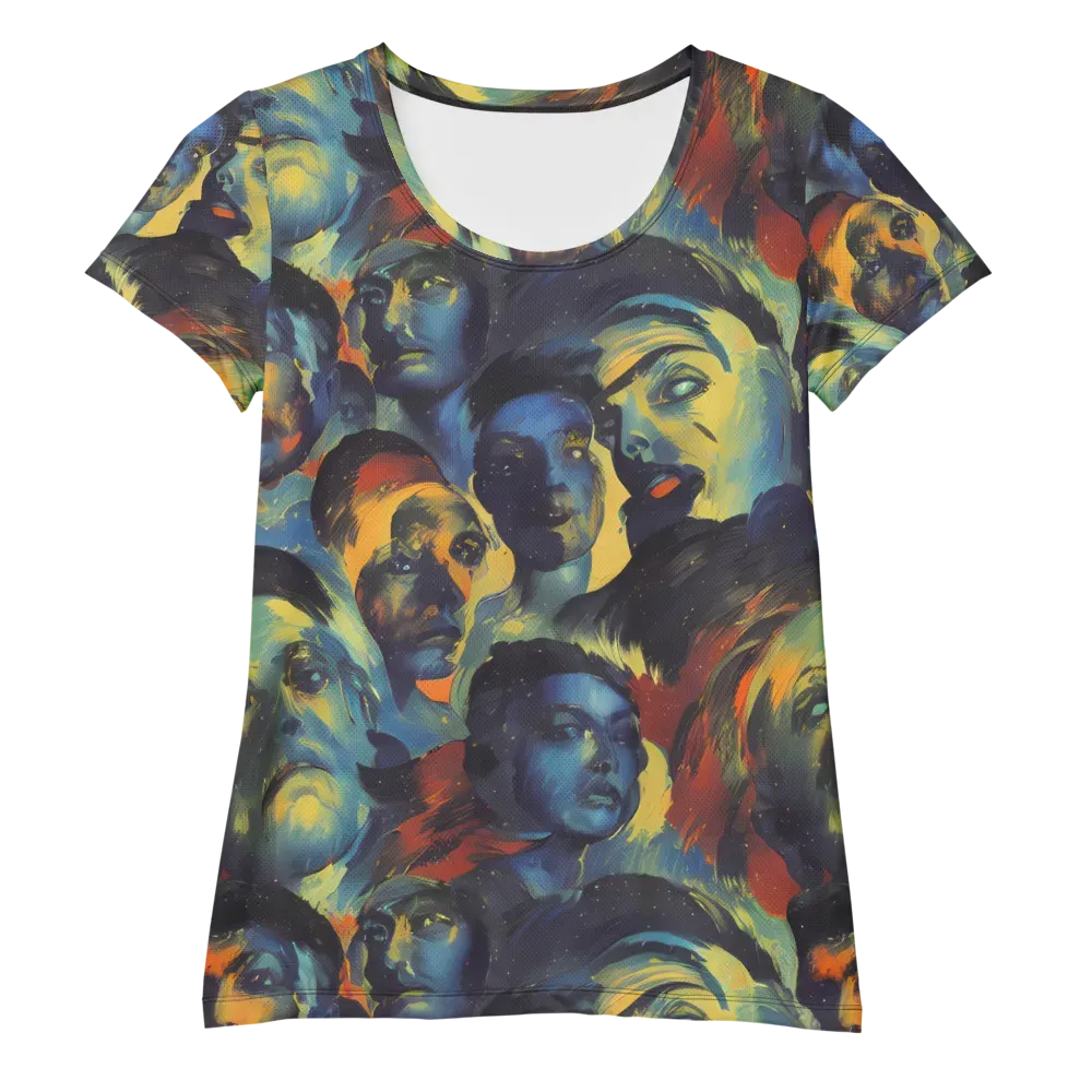 Vivid Visage on Women's Athletic T-Shirt — Front