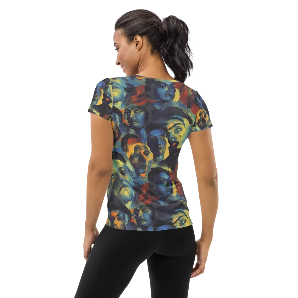 Vivid Visage on Women's Athletic T-Shirt — Back