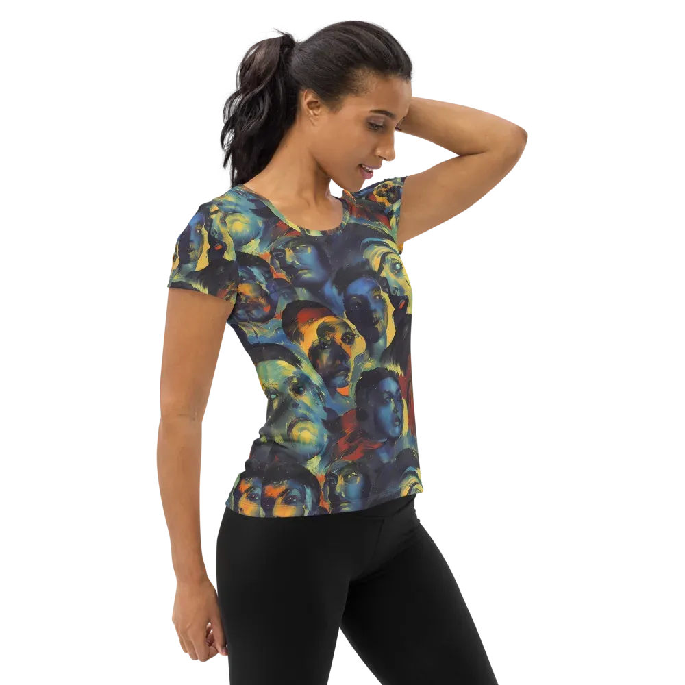 Vivid Visage on Women's Athletic T-Shirt — Right