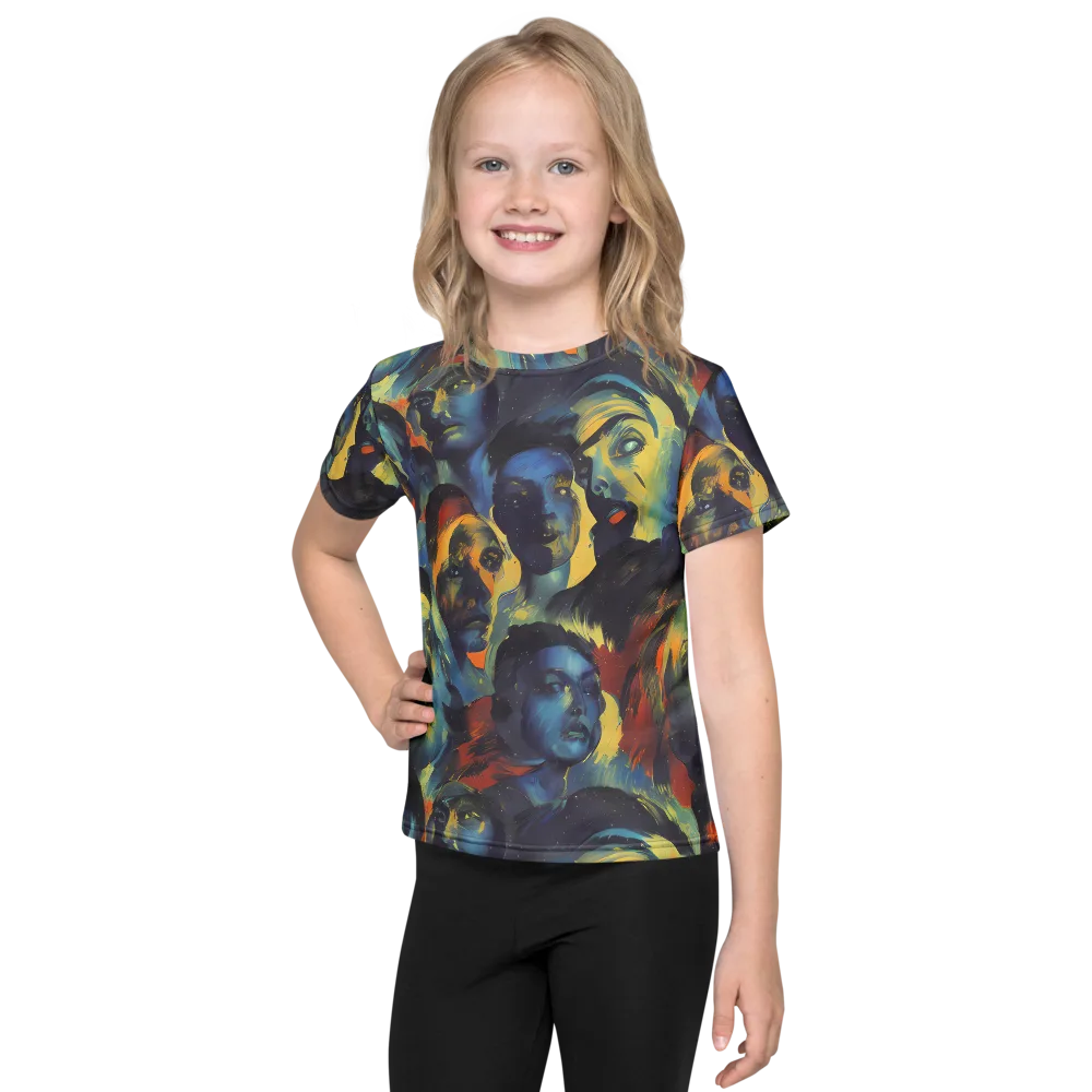 Vivid Visage on Kids Crew Neck T-Shirt — Front