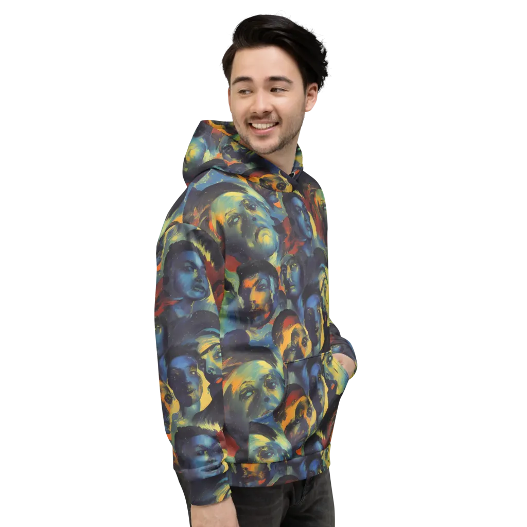 Vivid Visage on Hoodie — Right