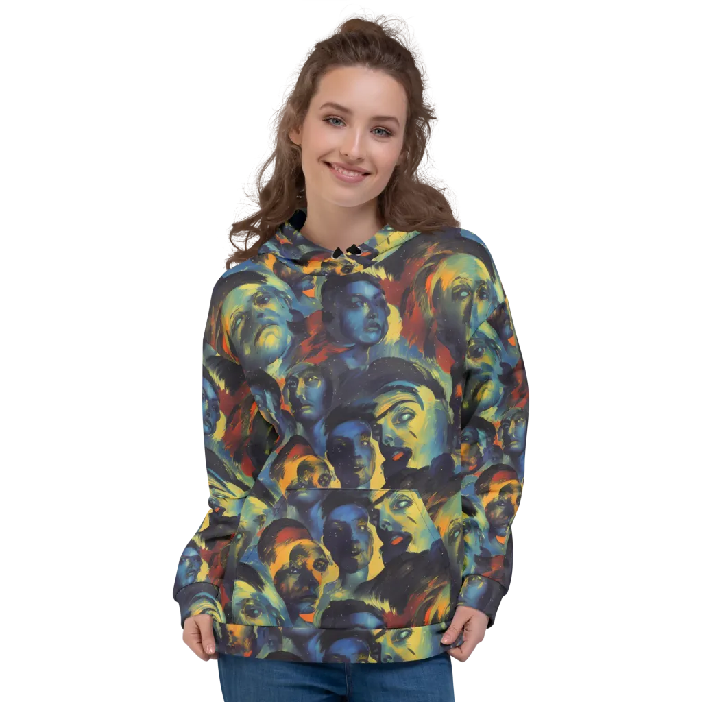 Vivid Visage on Hoodie — Front