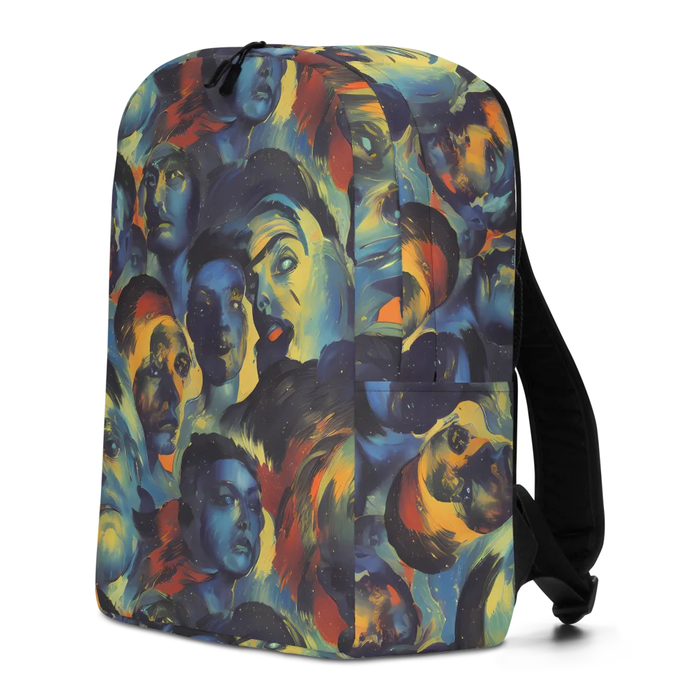 Vivid Visage on Minimalist Backpack — Left