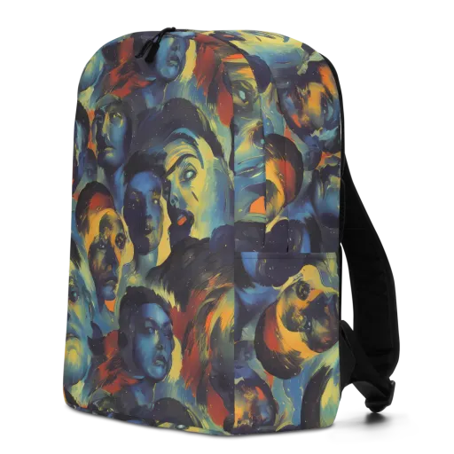 Vivid Visage on a Minimalist Backpack