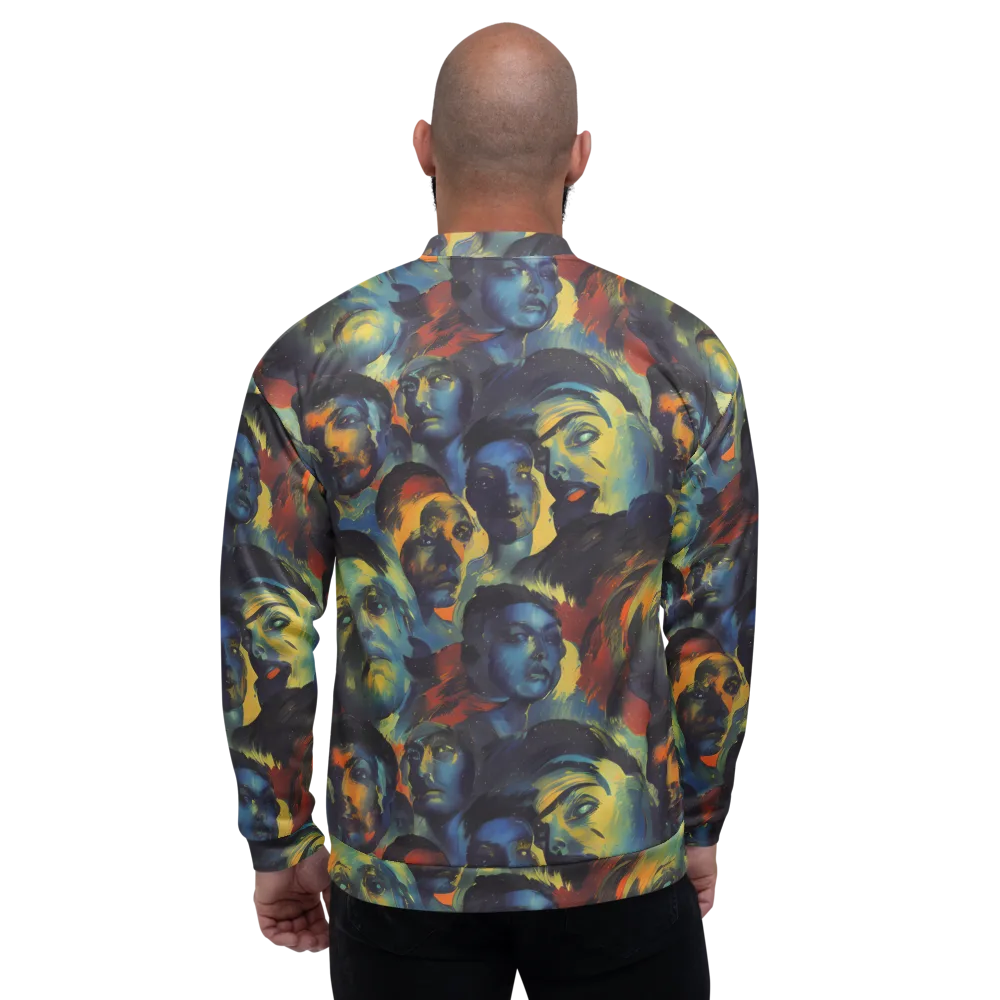 Vivid Visage on Bomber Jacket — Back