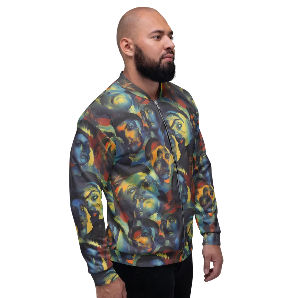 Vivid Visage on Bomber Jacket — Right