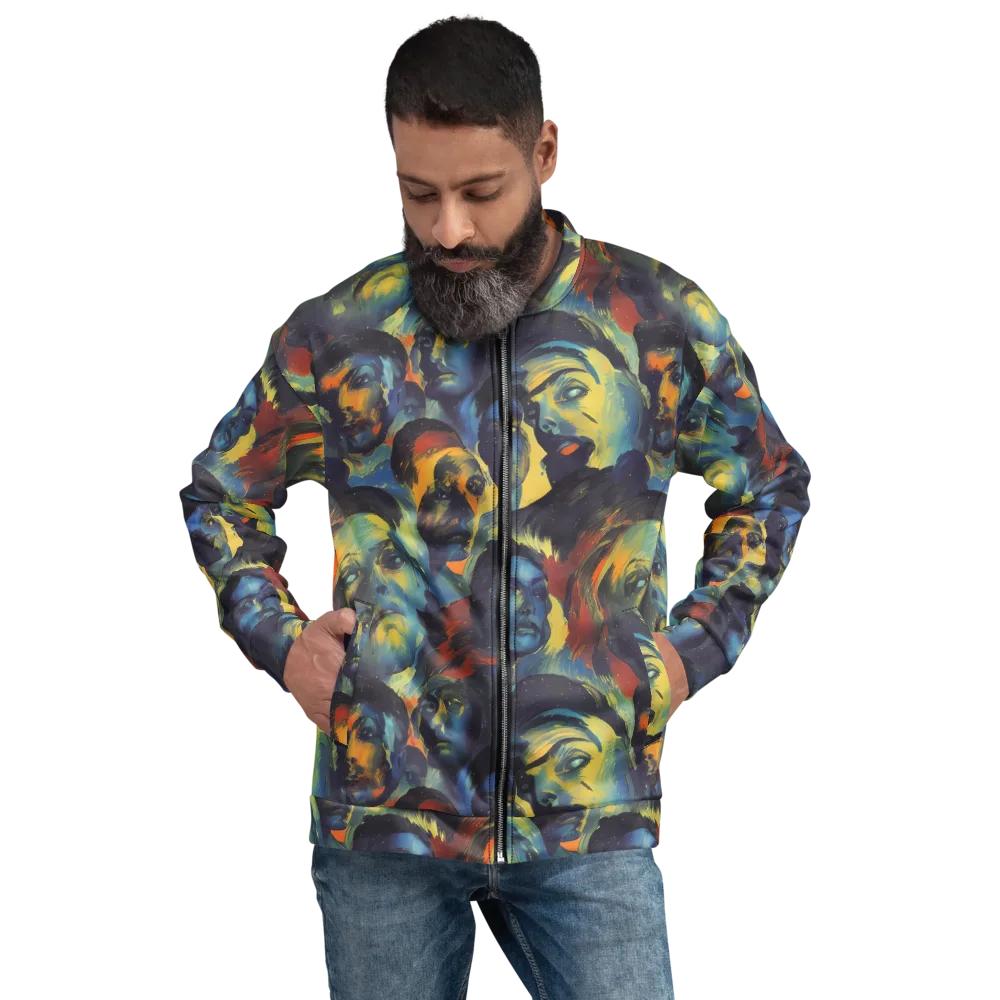 Vivid Visage on Bomber Jacket — Front