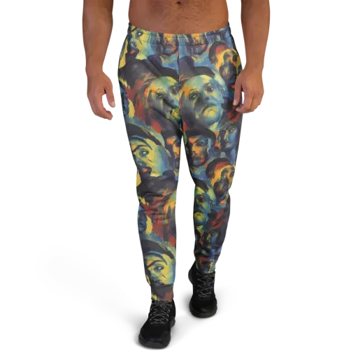 Vivid Visage on a Men's Joggers