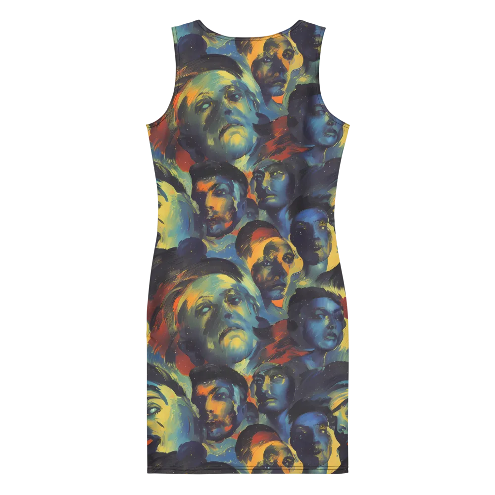 Vivid Visage on Bodycon Dress — Back