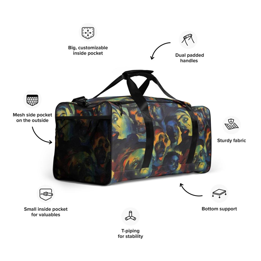 Vivid Visage on Duffle Bag — Right Front