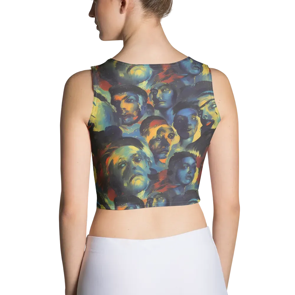 Vivid Visage on Crop Top — Back