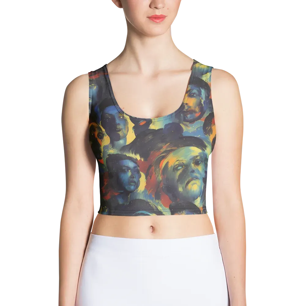 Vivid Visage on Crop Top — Front