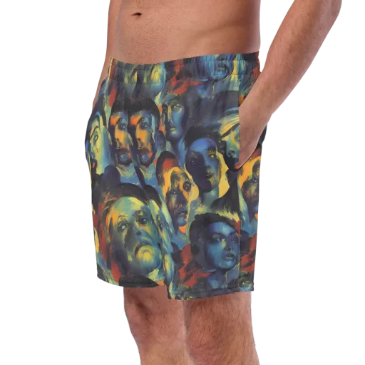 Vivid Visage on a Swim Trunks