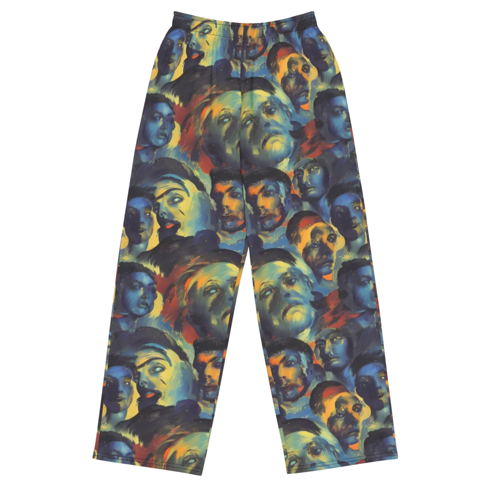 Vivid Visage on Wide-Leg Pants — Front
