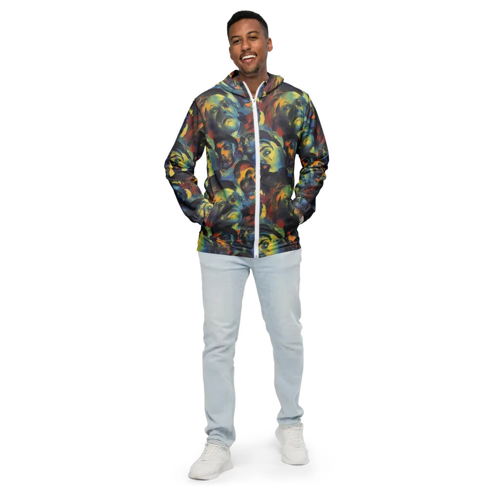 Vivid Visage on Men's Windbreaker — Front