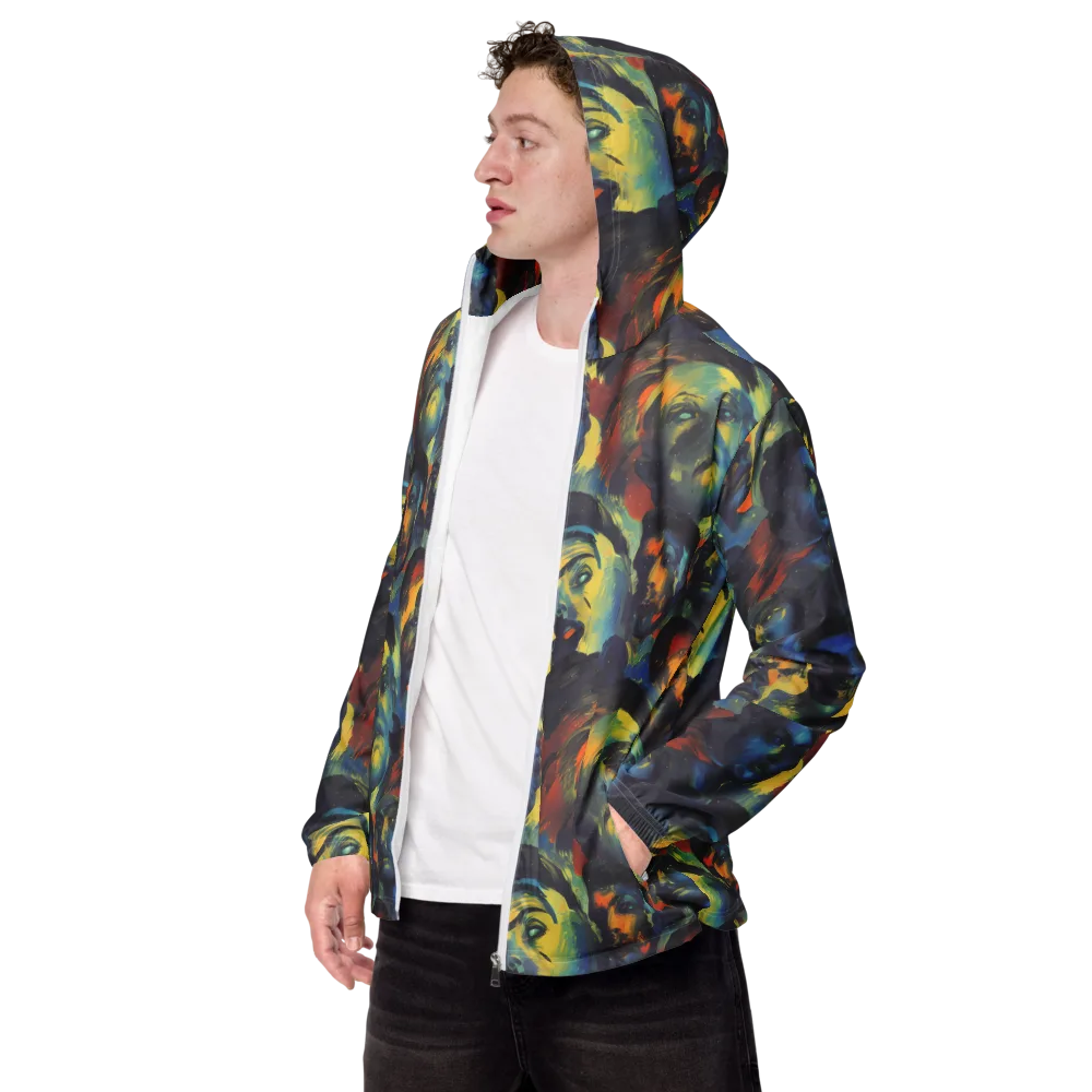 Vivid Visage on Men's Windbreaker — Left Front