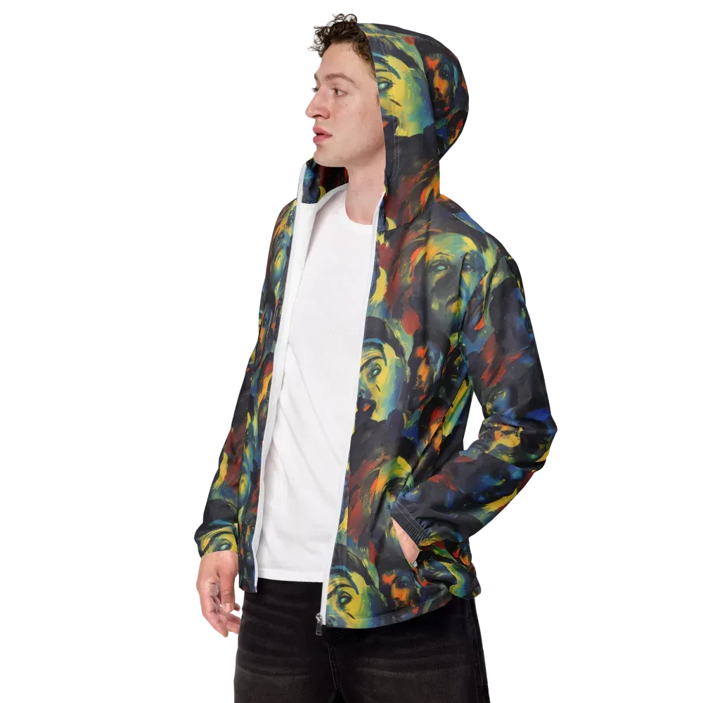 Vivid Visage on Men's Windbreaker — Left Front
