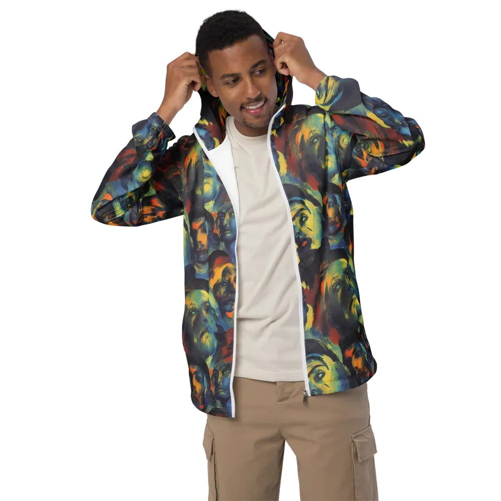 Vivid Visage on Men's Windbreaker — Front