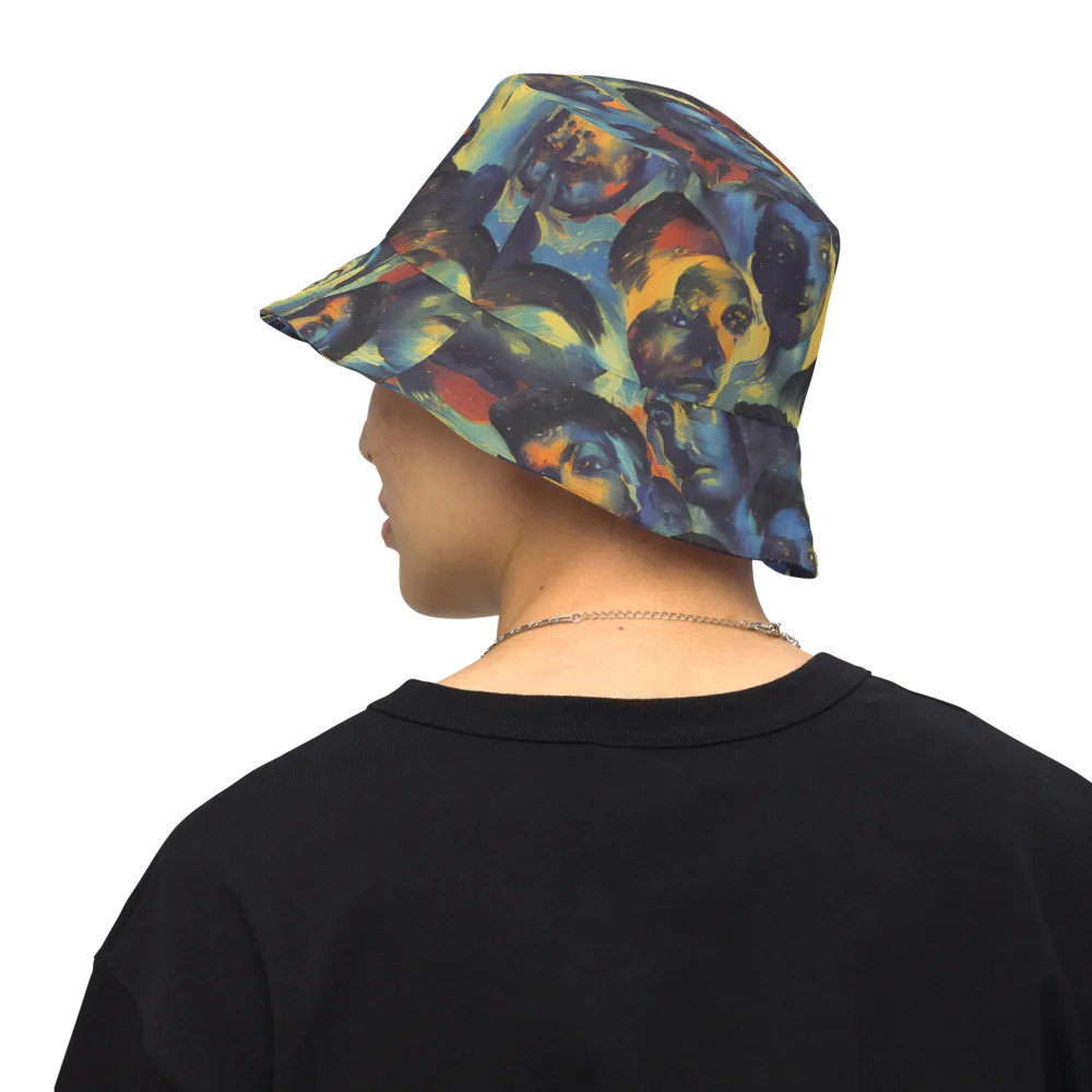 Vivid Visage on Reversible Bucket Hat — Back Inside