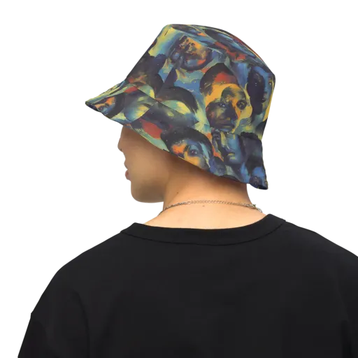 Vivid Visage on a Reversible Bucket Hat