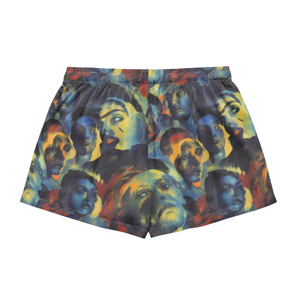 Vivid Visage on Women's Pajama Shorts — Back